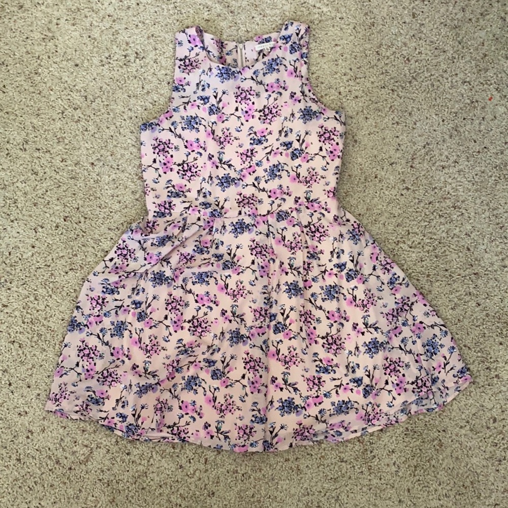 Girls XL Copper Key Pink Formal Dress